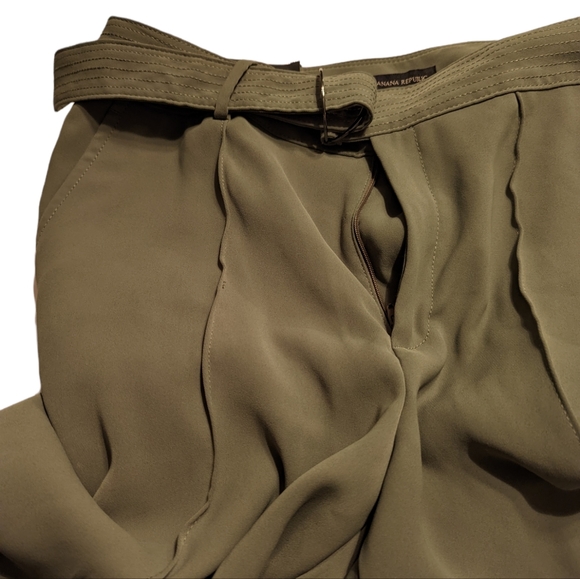 NWT Banana Republic High Rise Belted Wide Leg Trouser Pants 14 Long - Picture 5 of 13